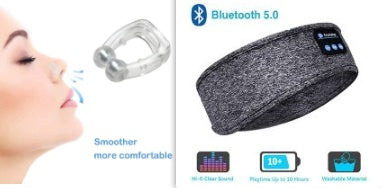 Bluetooth Sleep Headphones Headband, Wireless Music Headband with Thin Ultra-Soft Speakers, HD Stereo Sound, Long Battery Life, Washable Sports Headband for Side Sleepers, Yoga, Travel