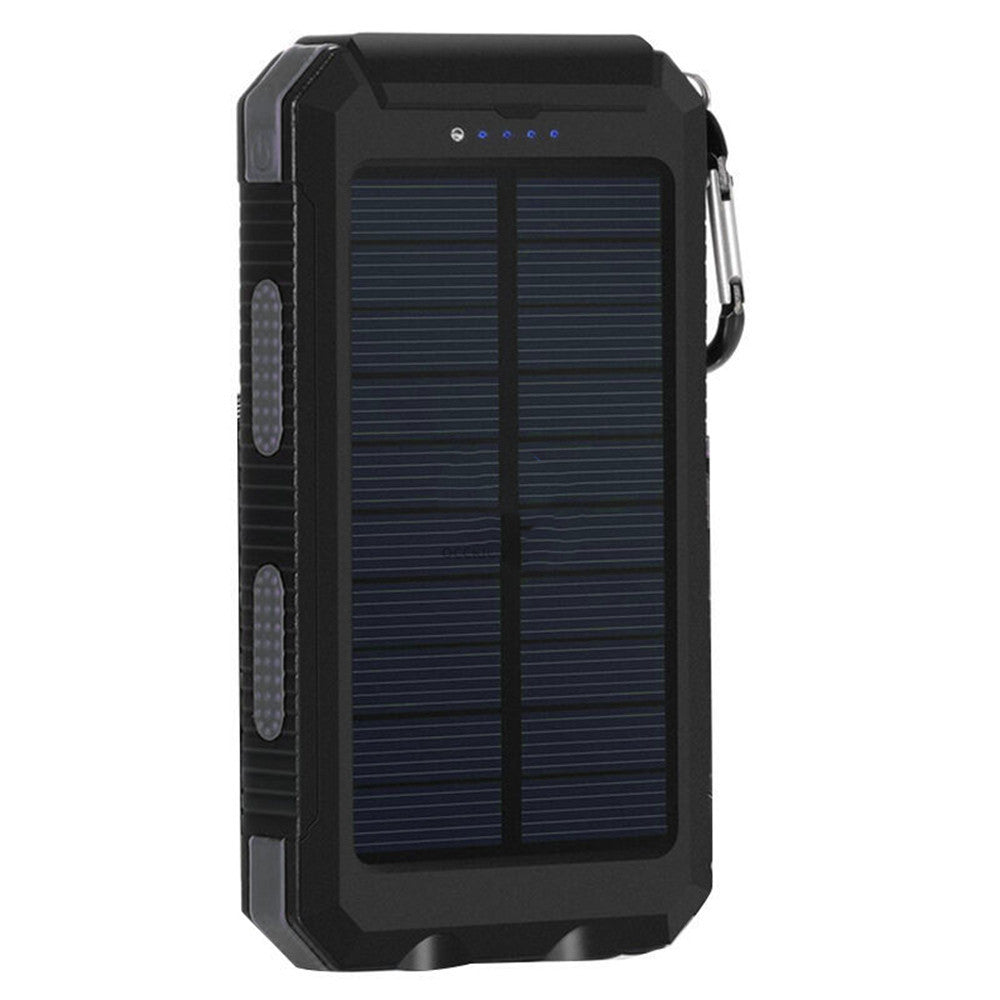 Outdoor Solar Power Bank Shell, Portable Dual USB Charger Case with Polymer Lithium Battery, 8000mAh/10000mAh Solar Panel Charging Kit for Camping, Travel, Emergency