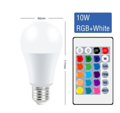 Smart RGBW Bulb Light, Color Changing LED Smart Bulb with Remote & App Control, Voice Control, Music Sync, Dimmable WiFi Bulb for Smart Home Lighting