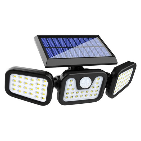 Solar Wall Light Outdoor, Waterproof IP65 LED Security Lamp with PIR Motion Sensor, High Brightness 74LED/100COB Garden Courtyard Lighting