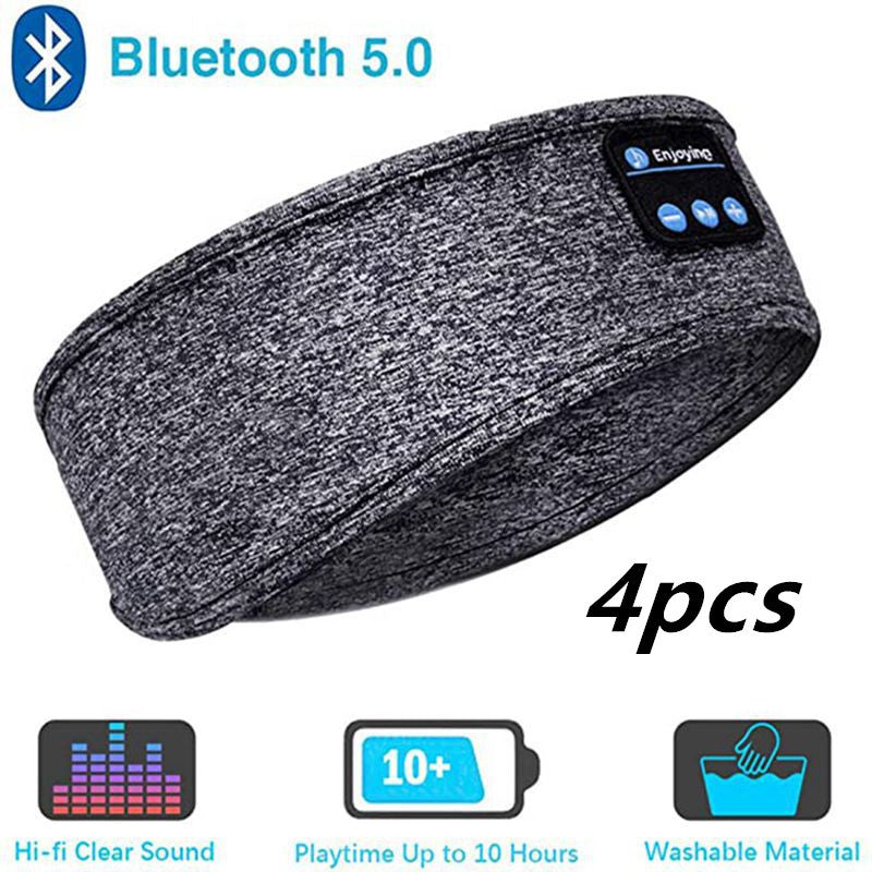 Bluetooth Sleep Headphones Headband, Wireless Music Headband with Thin Ultra-Soft Speakers, HD Stereo Sound, Long Battery Life, Washable Sports Headband for Side Sleepers, Yoga, Travel