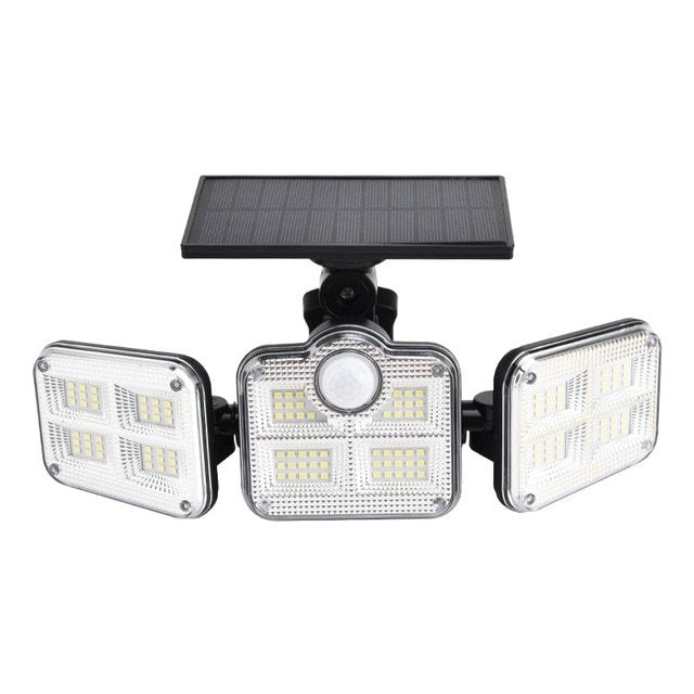 Solar Wall Light Outdoor, Waterproof IP65 LED Security Lamp with PIR Motion Sensor, High Brightness 74LED/100COB Garden Courtyard Lighting