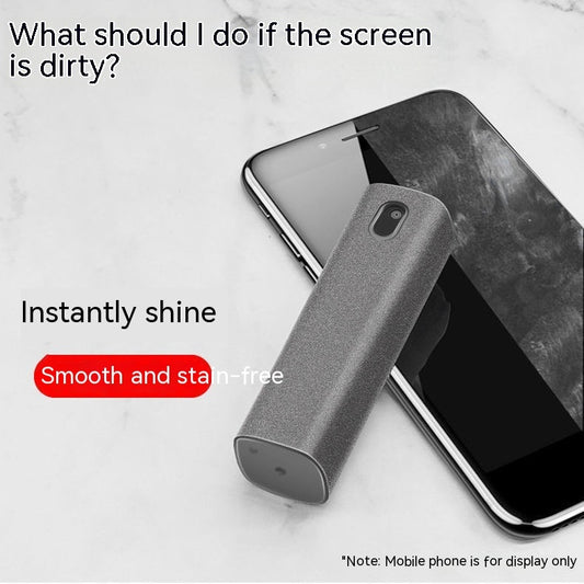 Screen Cleaner Spray with Integrated Wipe – Portable Refillable Screen Cleaning Kit for Phone, Tablet, Laptop & Monitor (Gray, Pink, Purple, Blue)