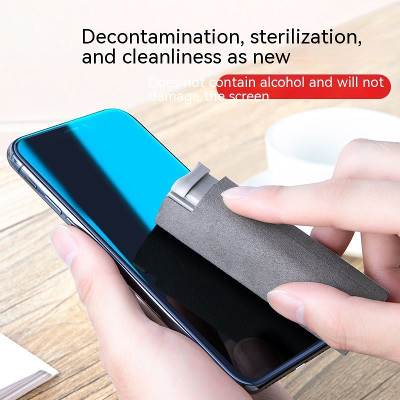 Screen Cleaner Spray with Integrated Wipe ā Portable Refillable Screen Cleaning Kit for Phone, Tablet, Laptop & Monitor (Gray, Pink, Purple, Blue)