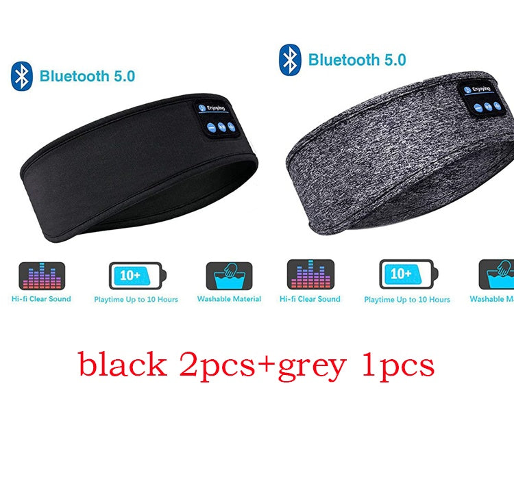 Bluetooth Sleep Headphones Headband, Wireless Music Headband with Thin Ultra-Soft Speakers, HD Stereo Sound, Long Battery Life, Washable Sports Headband for Side Sleepers, Yoga, Travel