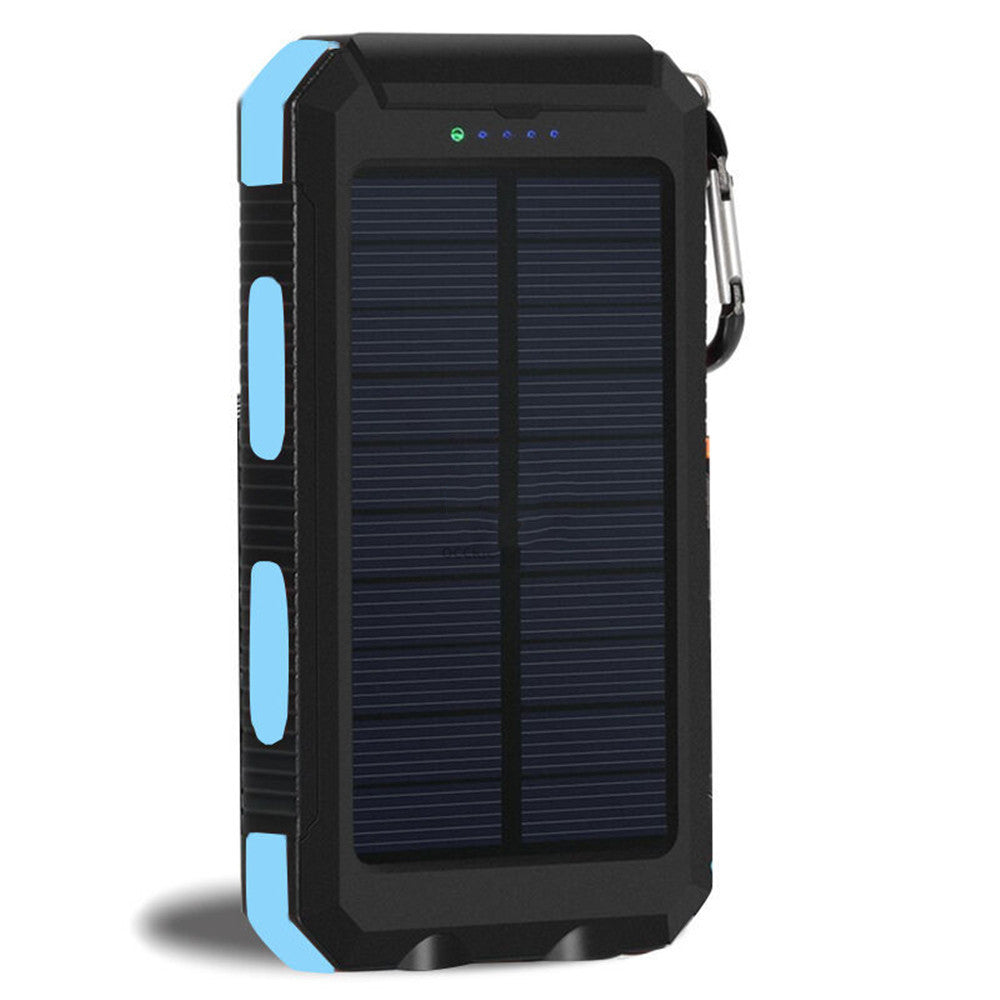 Outdoor Solar Power Bank Shell, Portable Dual USB Charger Case with Polymer Lithium Battery, 8000mAh/10000mAh Solar Panel Charging Kit for Camping, Travel, Emergency