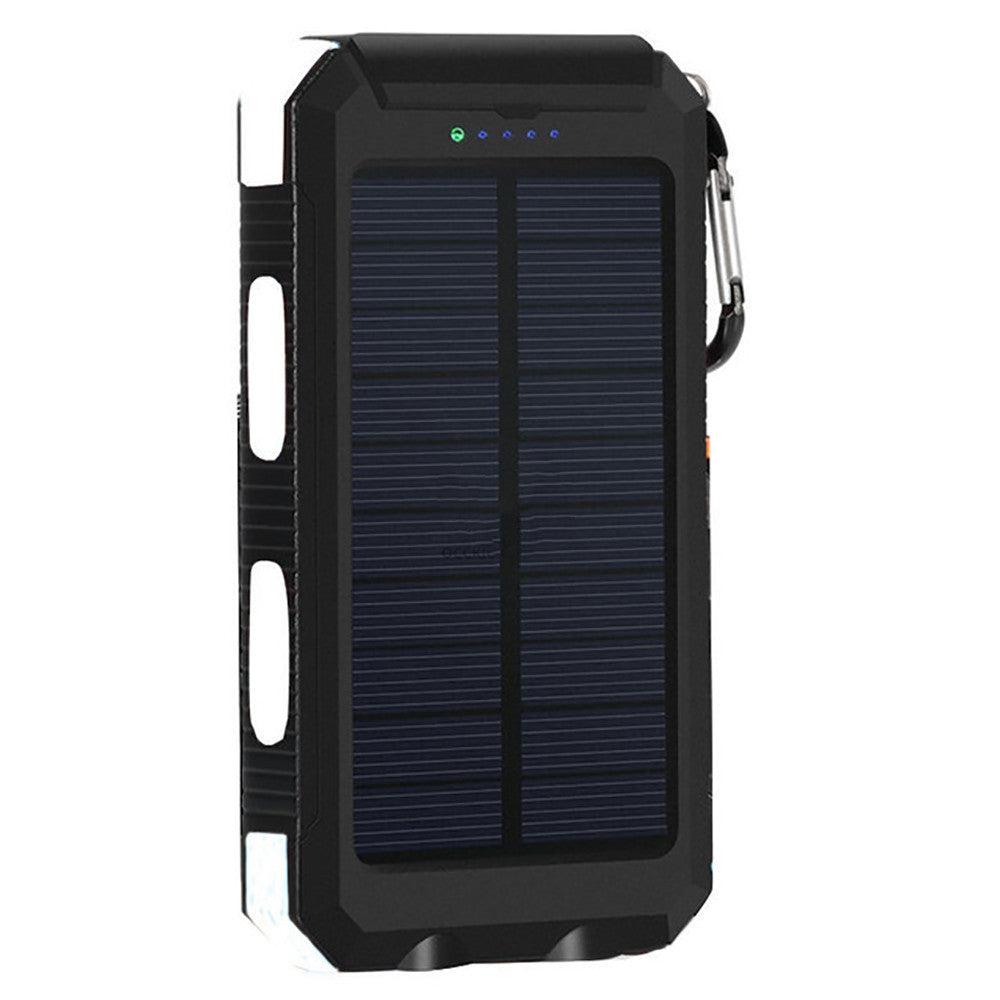 Outdoor Solar Power Bank Shell, Portable Dual USB Charger Case with Polymer Lithium Battery, 8000mAh/10000mAh Solar Panel Charging Kit for Camping, Travel, Emergency