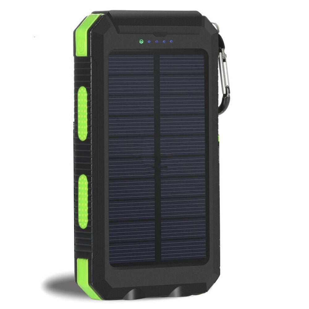 Outdoor Solar Power Bank Shell, Portable Dual USB Charger Case with Polymer Lithium Battery, 8000mAh/10000mAh Solar Panel Charging Kit for Camping, Travel, Emergency