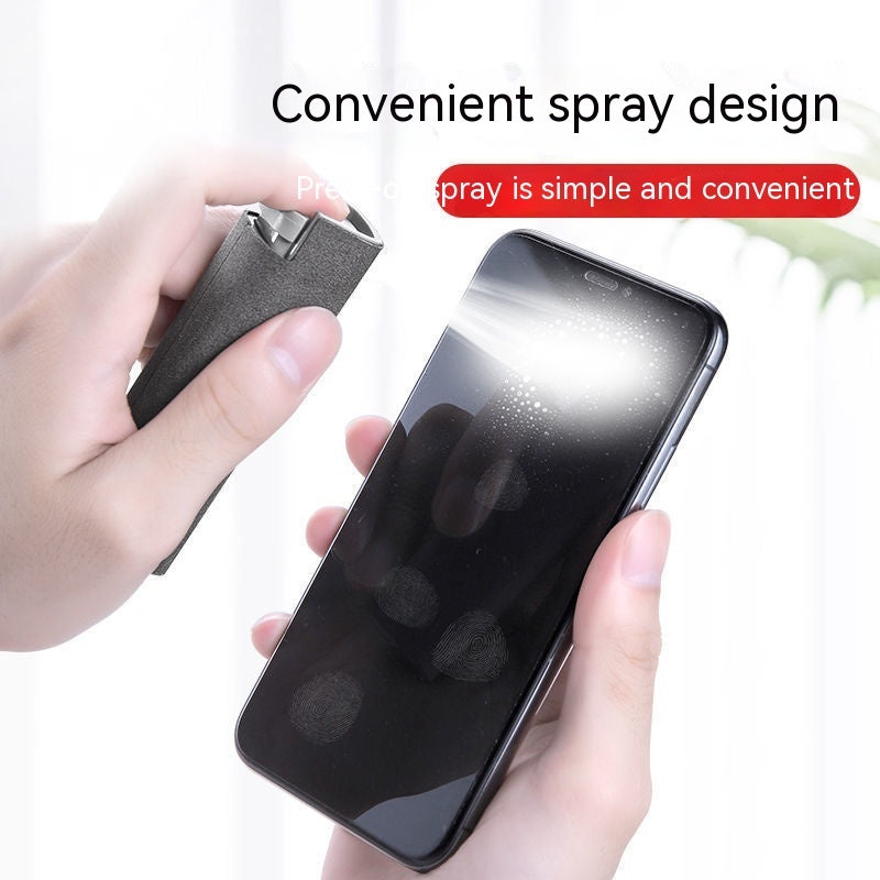 Screen Cleaner Spray with Integrated Wipe ā Portable Refillable Screen Cleaning Kit for Phone, Tablet, Laptop & Monitor (Gray, Pink, Purple, Blue)