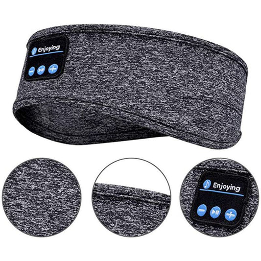 Bluetooth Sleep Headphones Headband, Wireless Music Headband with Thin Ultra-Soft Speakers, HD Stereo Sound, Long Battery Life, Washable Sports Headband for Side Sleepers, Yoga, Travel