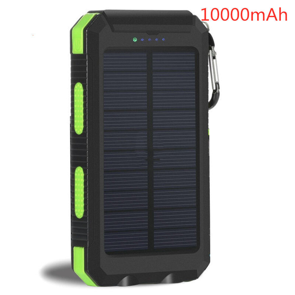 Outdoor Solar Power Bank Shell, Portable Dual USB Charger Case with Polymer Lithium Battery, 8000mAh/10000mAh Solar Panel Charging Kit for Camping, Travel, Emergency