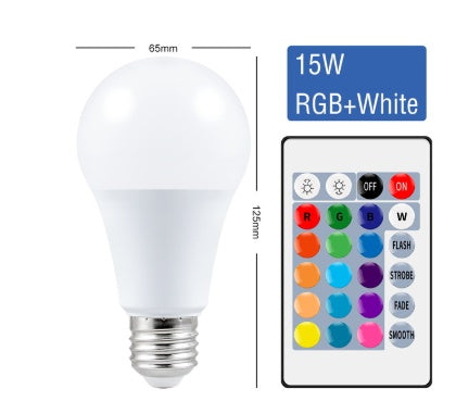 Smart RGBW Bulb Light, Color Changing LED Smart Bulb with Remote & App Control, Voice Control, Music Sync, Dimmable WiFi Bulb for Smart Home Lighting