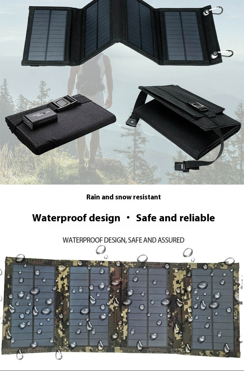 8W Portable Solar Folding Bag, Outdoor Energy Storage Solar Charger for Mobile Phones, Power Banks & Small Devices, USB 5V2A Emergency Power