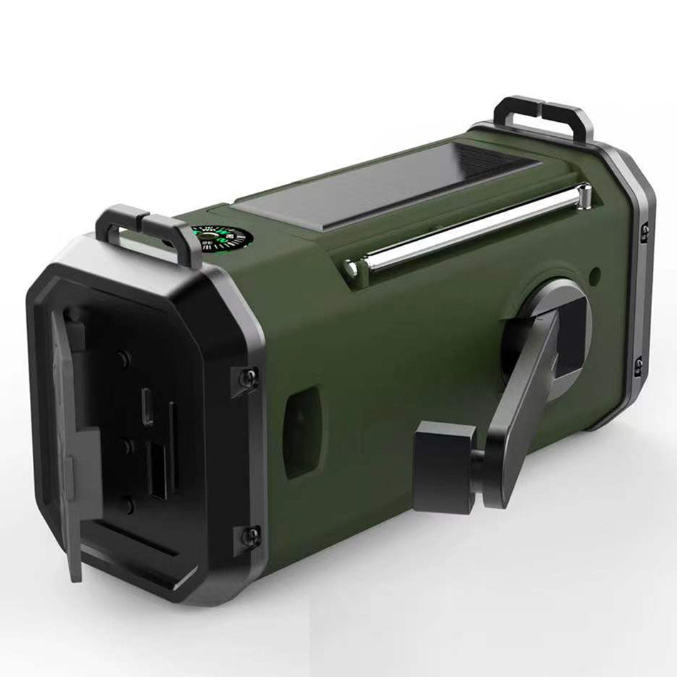 The New Solar Hand Crank Emergency Weather Radio 10000mAh Portable Power Bank with AM/FM, SOS Alarm, Flashlight & Reading Light for Outdoor Survival