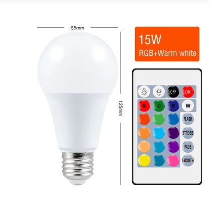 Smart RGBW Bulb Light, Color Changing LED Smart Bulb with Remote & App Control, Voice Control, Music Sync, Dimmable WiFi Bulb for Smart Home Lighting