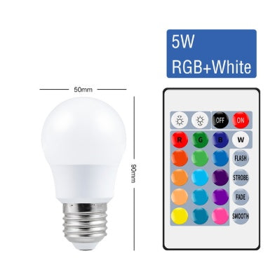 Smart RGBW Bulb Light, Color Changing LED Smart Bulb with Remote & App Control, Voice Control, Music Sync, Dimmable WiFi Bulb for Smart Home Lighting