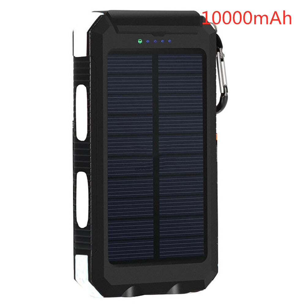 Outdoor Solar Power Bank Shell, Portable Dual USB Charger Case with Polymer Lithium Battery, 8000mAh/10000mAh Solar Panel Charging Kit for Camping, Travel, Emergency