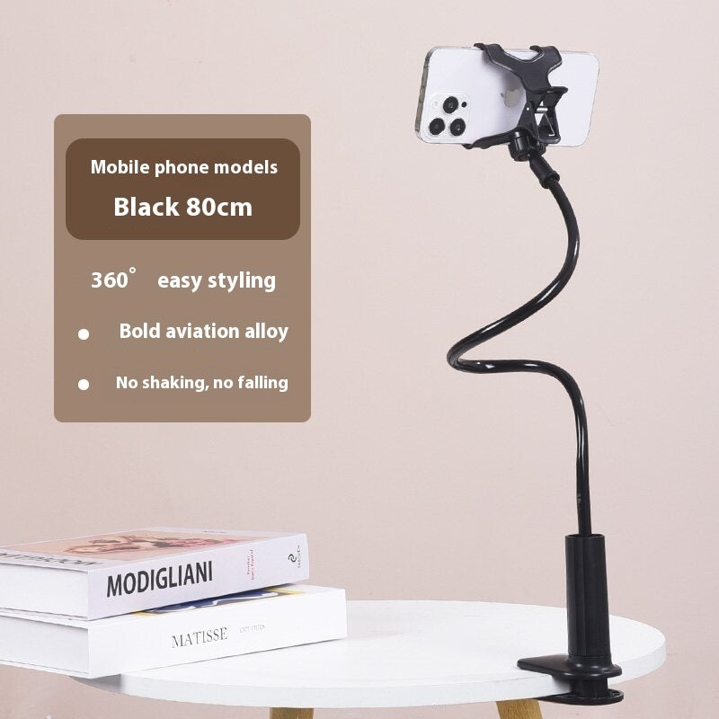 Mobile Phone Holder – Flexible Gooseneck Lazy Stand for Bedside & Desk, Adjustable Long Arm Clamp Mount for iPhone & Android, Hands-Free Phone Bracket for Watching, Reading, Recording, Kitchen & Office Use