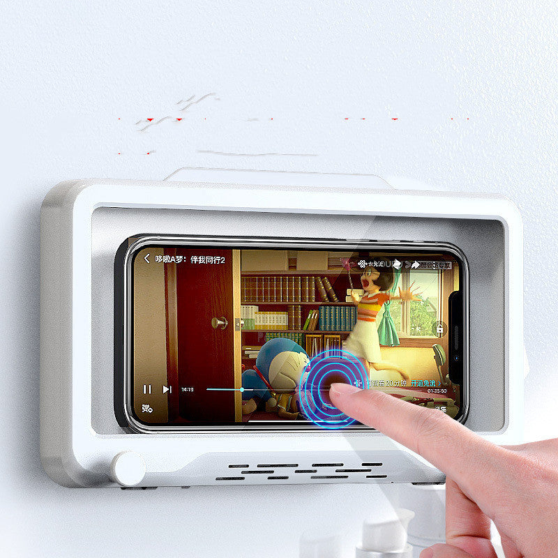 Waterproof Anti-Fog Wall-Mounted Phone Box  | Rotatable Aromatherapy Holder for Bathroom & Kitchen  | Hands-Free Binge-Watching Tool