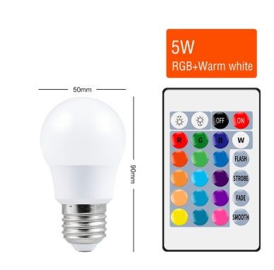 Smart RGBW Bulb Light, Color Changing LED Smart Bulb with Remote & App Control, Voice Control, Music Sync, Dimmable WiFi Bulb for Smart Home Lighting