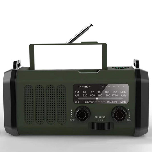 The New Solar Hand Crank Emergency Weather Radio 10000mAh Portable Power Bank with AM/FM, SOS Alarm, Flashlight & Reading Light for Outdoor Survival